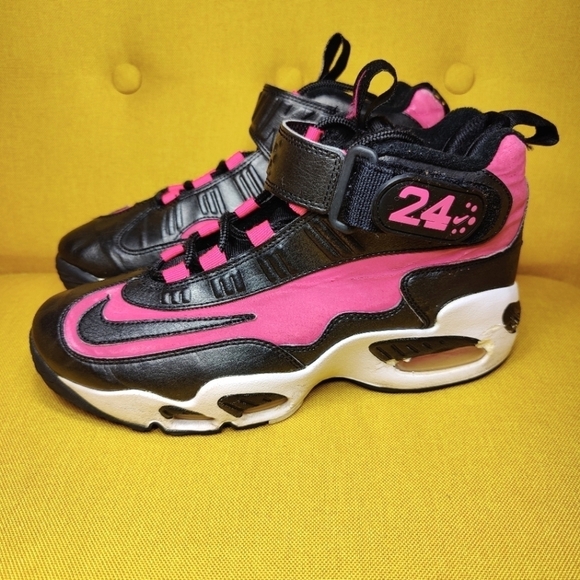 Nike Air Max Griffey 1 Black & Pink Sneaker Youth GS Shoes Size 7Y - Picture 1 of 14